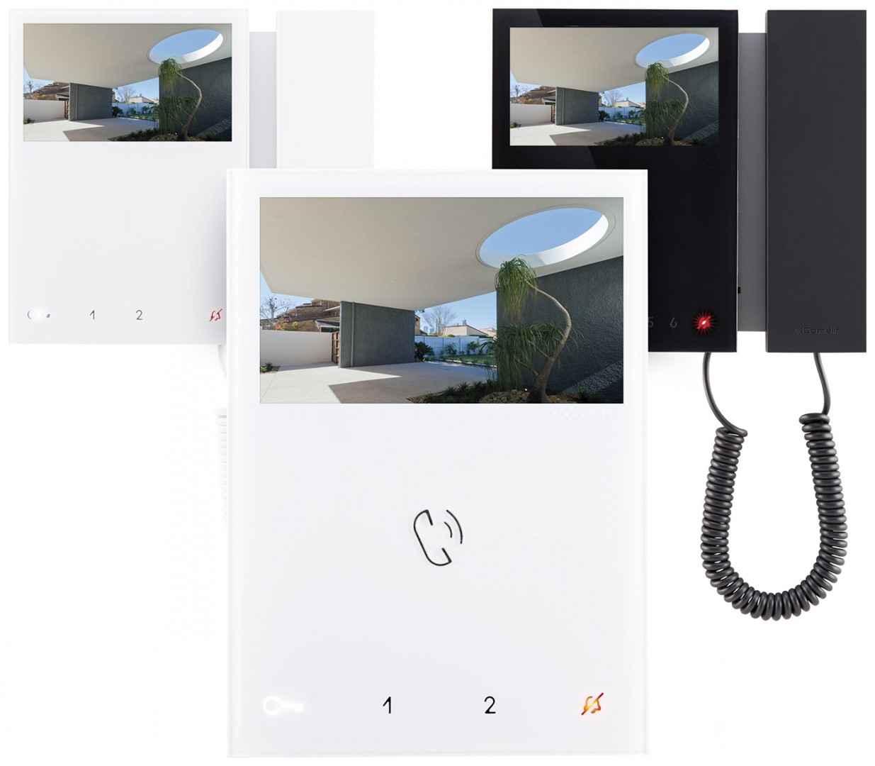 Video portero color, 2 H. Placa Quadra + monitor Mini con telefonillo