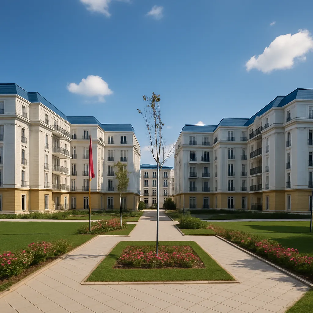 Residential building in the Latin District, Mediterranean style, equipped with Comelit intercoms and entrance panels.