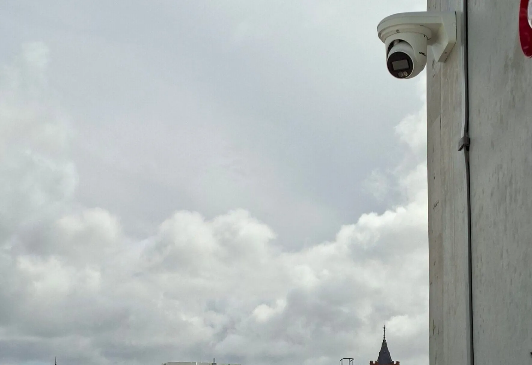 Comelit CCTV camera installed at the Mermaid Quay car park in Cardiff